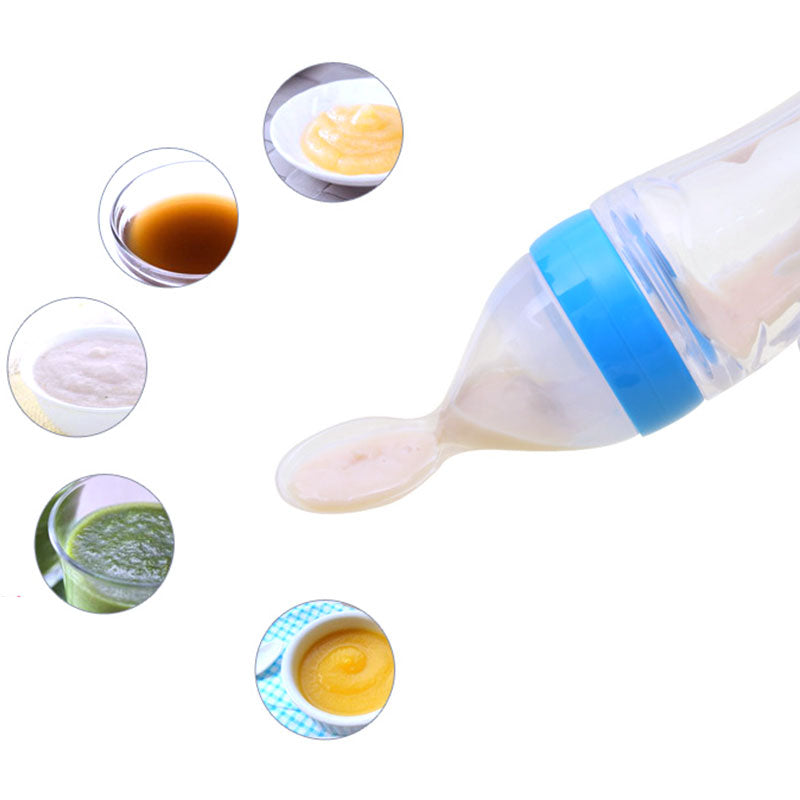 Baby Food Squeeze Bottle With Spoon - The Proper Price